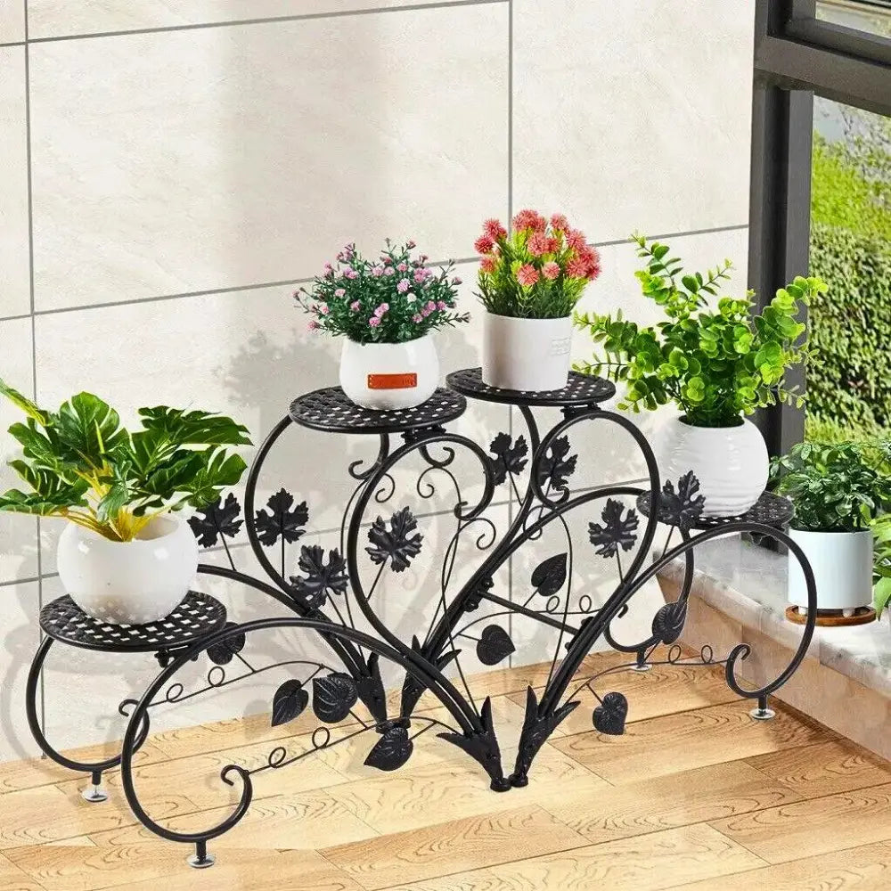 2 PCS Heart-shape Metal Plant Stand Flower Pot