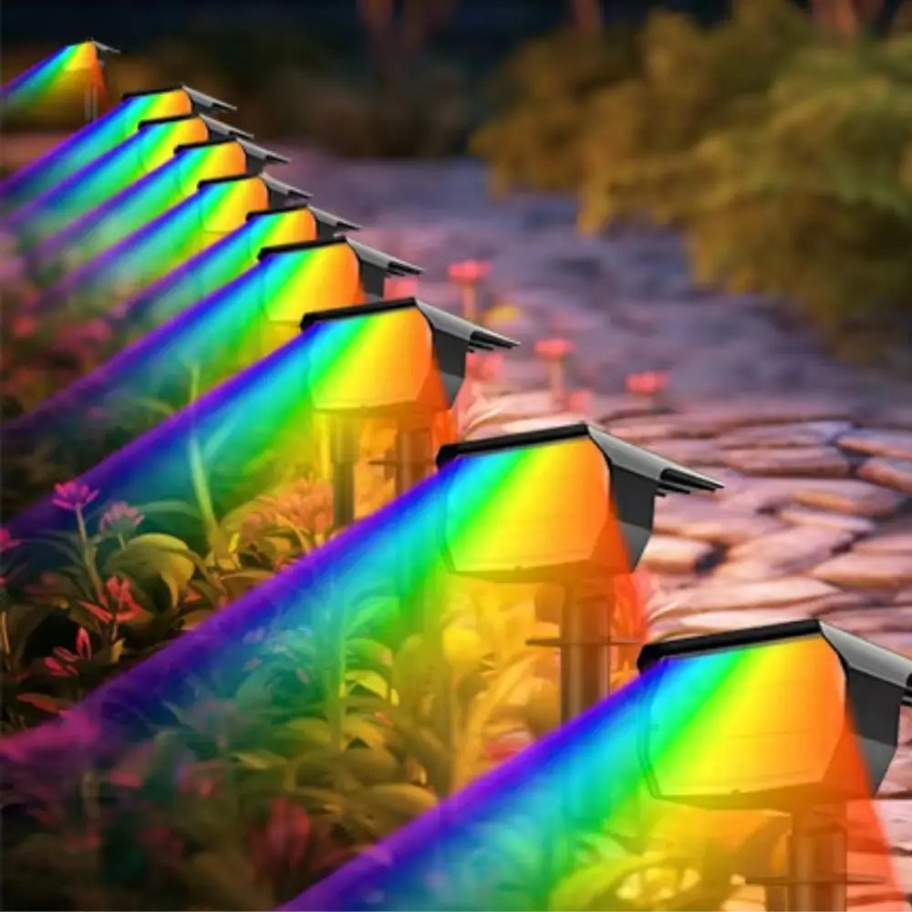20LED Colorful Solar Landscape Spotlights Wireless Waterproof