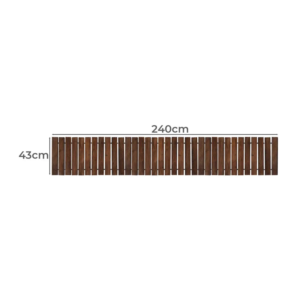 2pcs Wooden Garden Pathway Roll-Out Walkway 8FT Straight