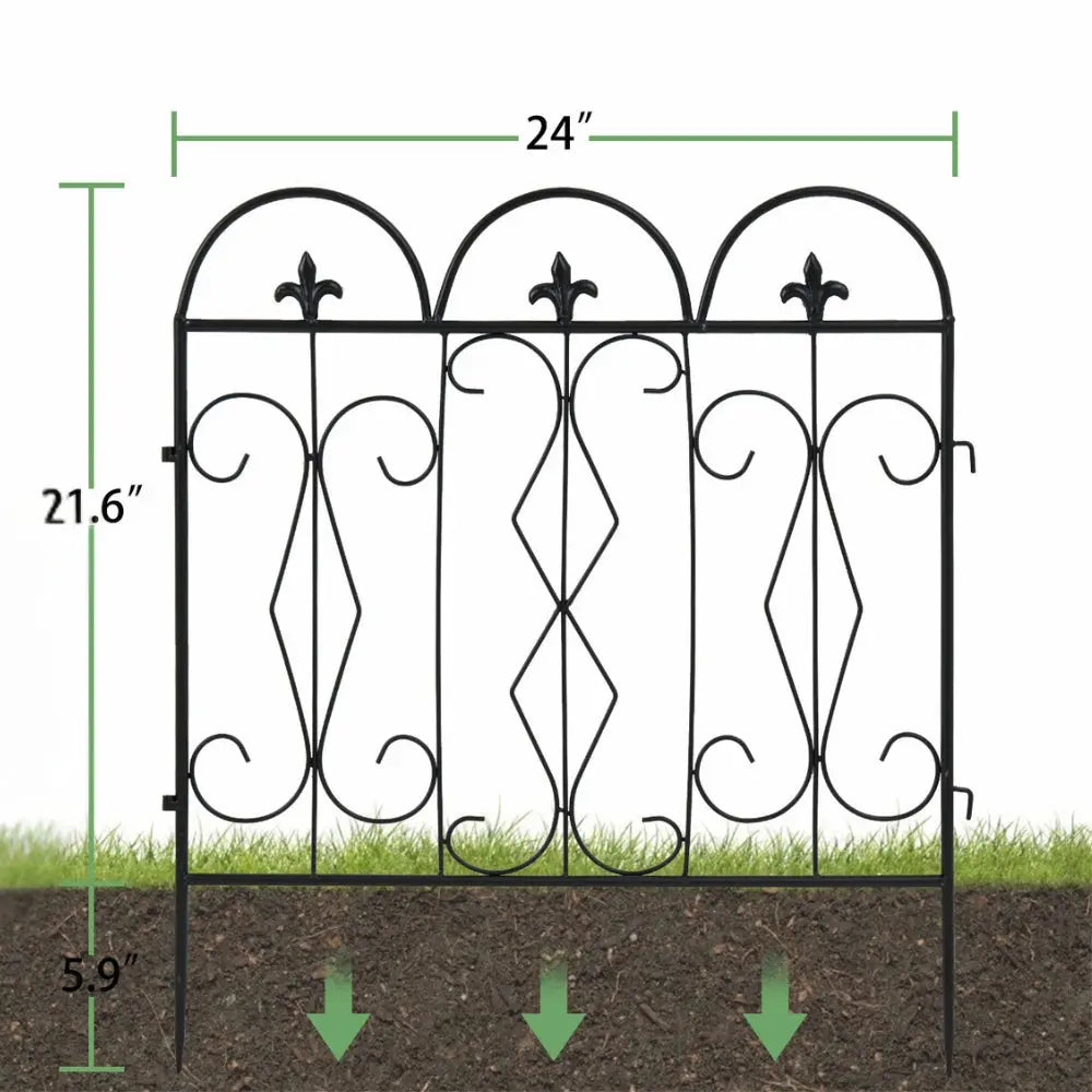 5pcs Decorative Garden Fence Outdoor Border Animal Barrier Fence