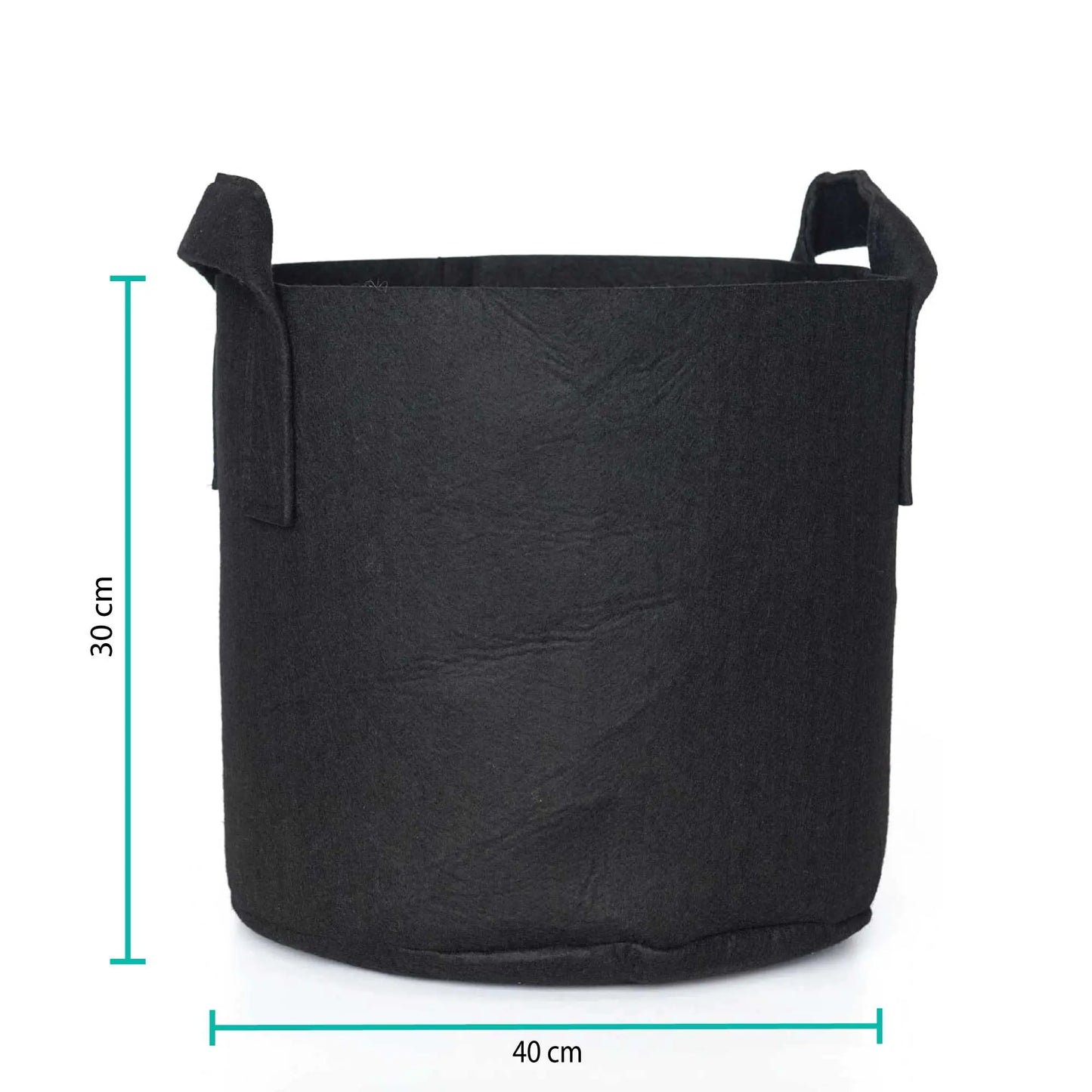 6 Pck 10 Gallon Fabric Flower Pots 38L Garden Planter Bags Black Felt Root Pouch Bonnyrigg Produce & Garden Supplies