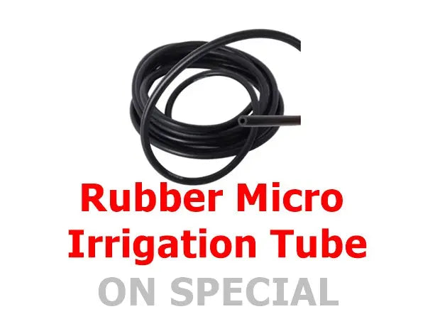 6mm Rubber Micro Irrigation Tube – 3mm Inner Diameter | Flexible Hose Pipe for Drip Systems Bonnyrigg Produce & Garden Supplies