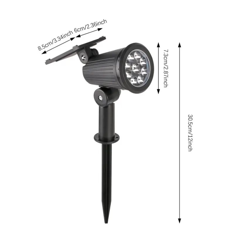 9 LED Solar Spotlights