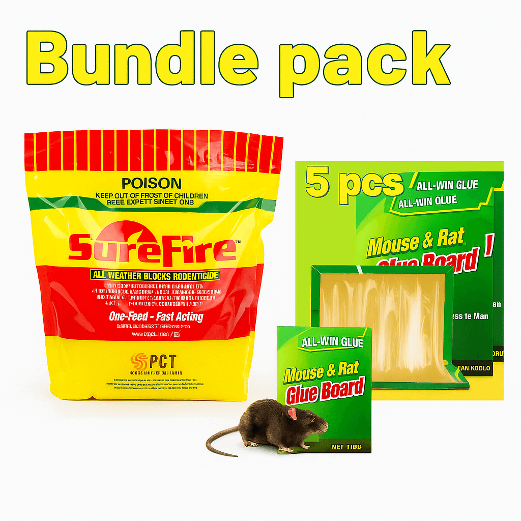 Spring Special Pest Control Pack – Surefire Rodenticide + Mouse Catcher (5pcs)