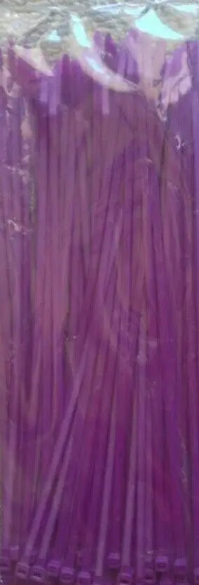 Colored Nylon Cable Ties 4.8x300mm PURPLE (set of 5 ) total 500pcs