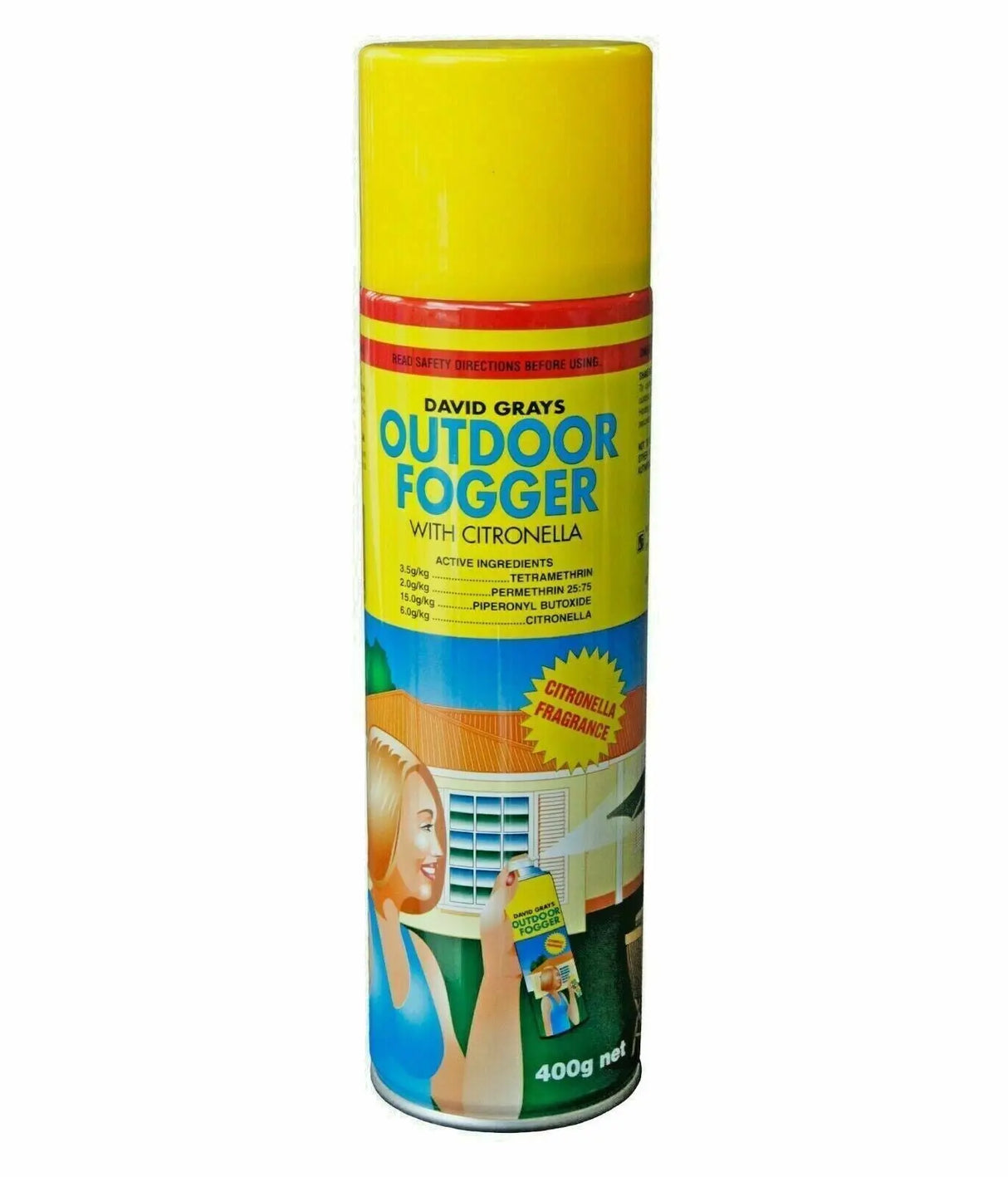 David Grays Outdoor Fogger with Citronella 400g – Flying Insect Spray