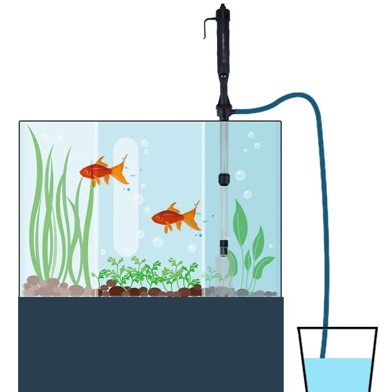 Fish Tank Cleaner Battery Syphon Change Pump Water Filter