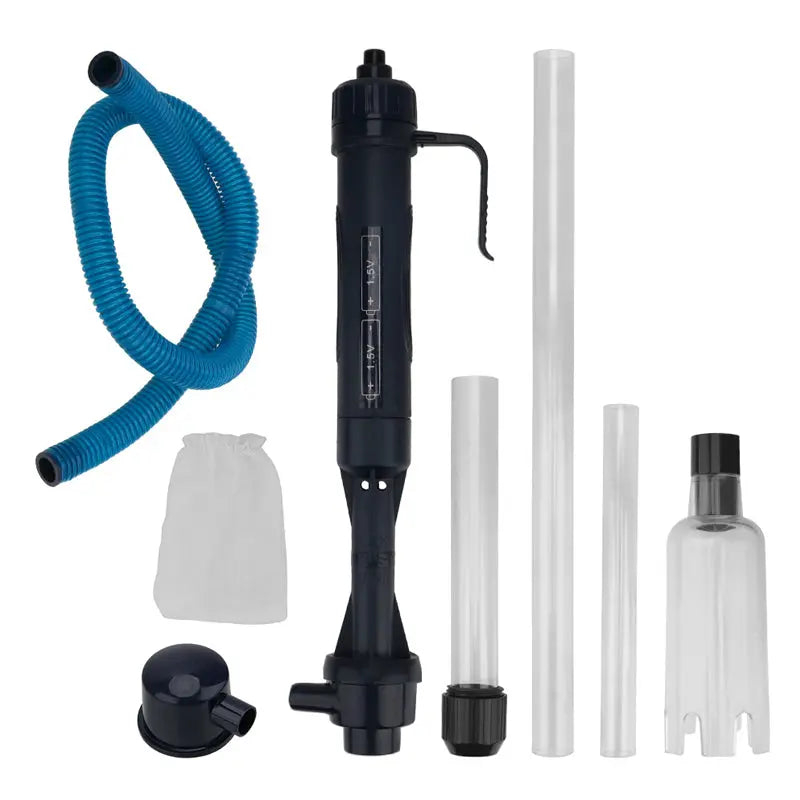 Fish Tank Cleaner Battery Syphon Change Pump Water Filter