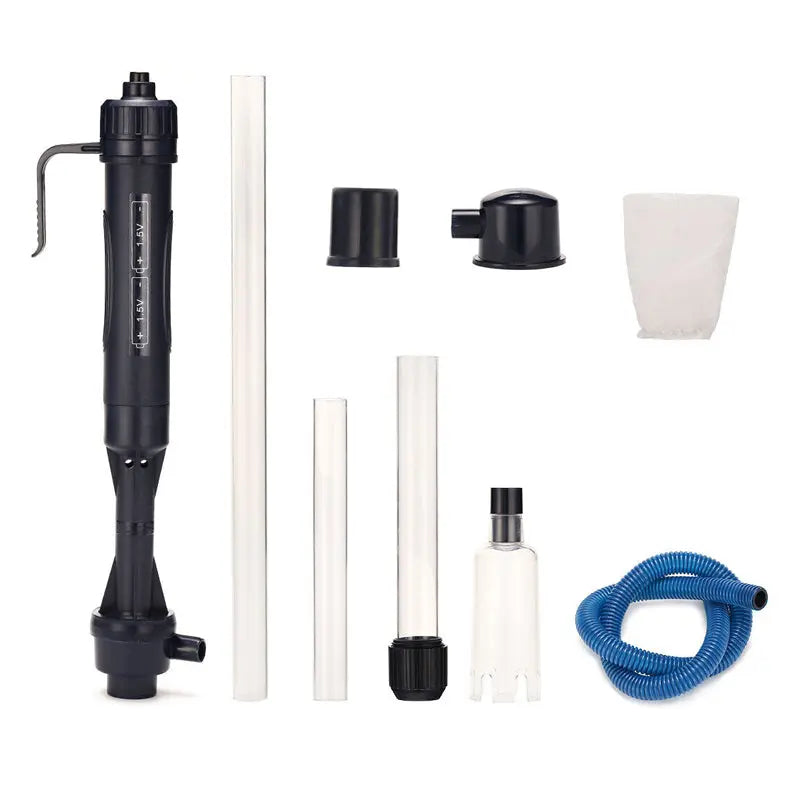Fish Tank Cleaner Battery Syphon Change Pump Water Filter