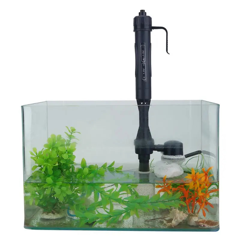 Fish Tank Cleaner Battery Syphon Change Pump Water Filter