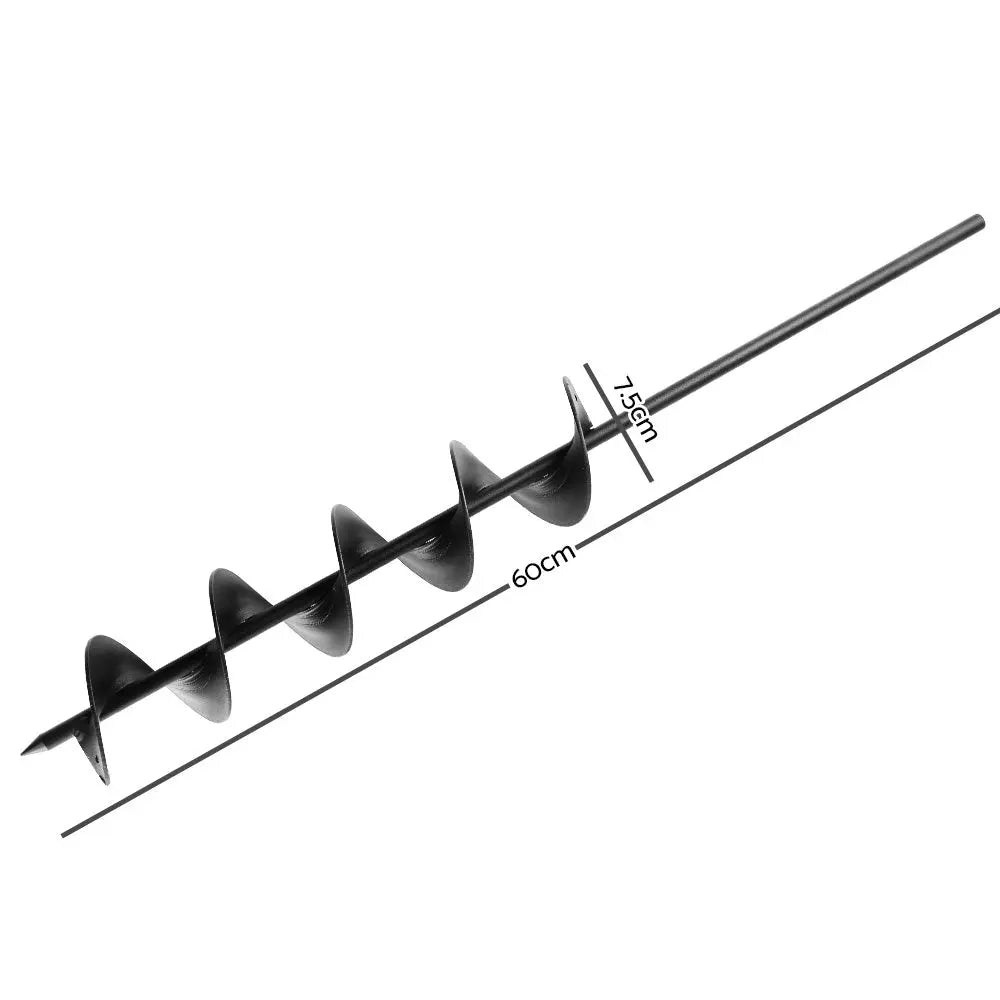 GIANTZ Power Garden Auger Small Earth Planter 75 X 600MM Black Bonnyrigg Produce & Garden Supplies