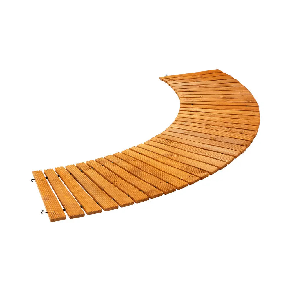 Garden Wooden Pathway Roll-Out Curved 8ft Natural
