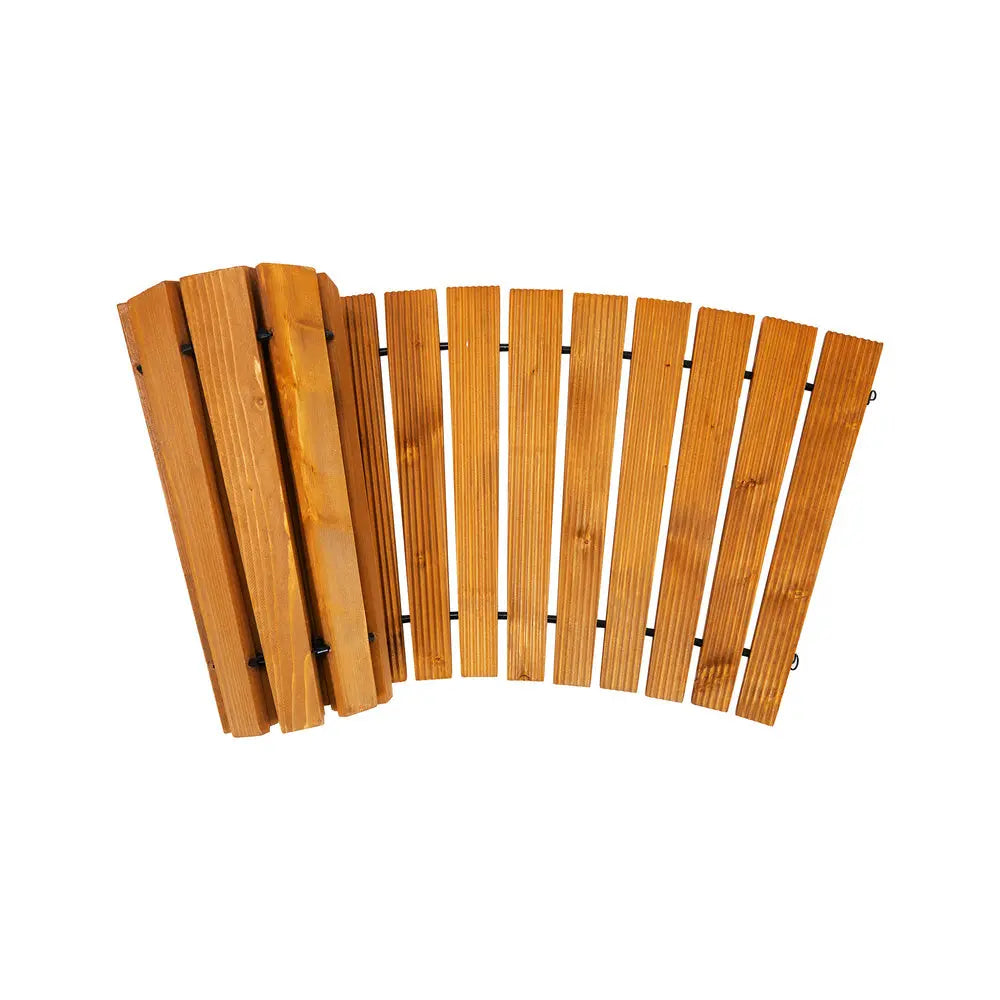 Garden Wooden Pathway Roll-Out Curved 8ft Natural