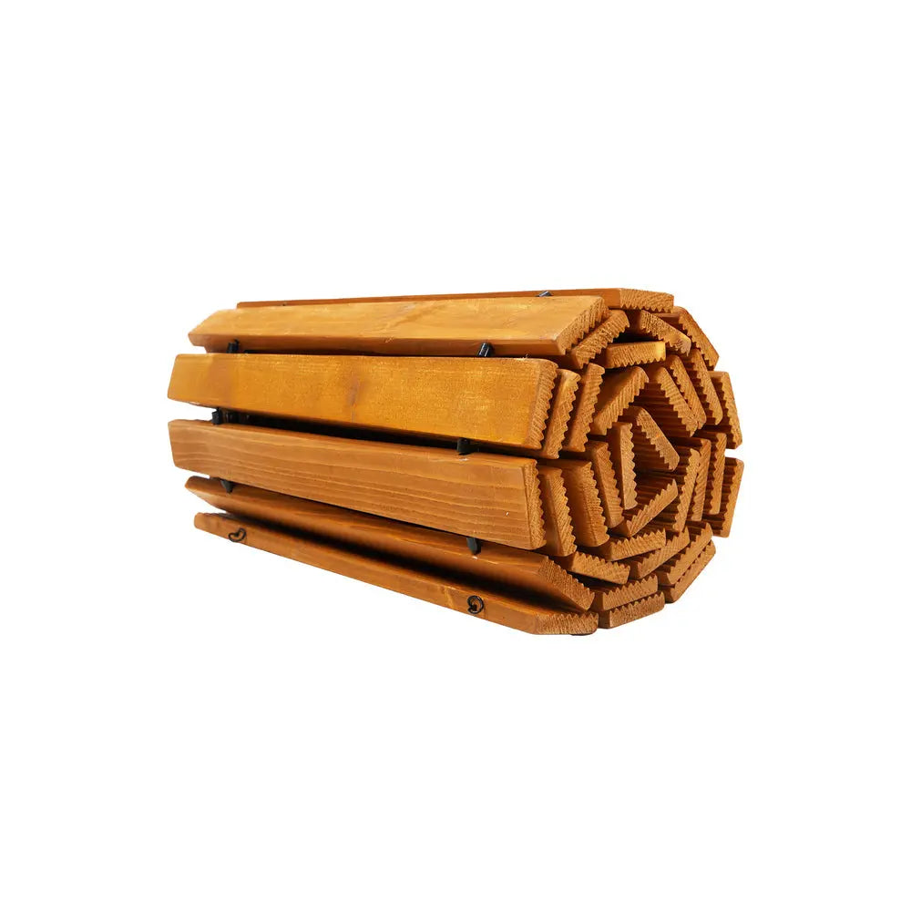 Garden Wooden Pathway Roll-Out Curved 8ft Natural