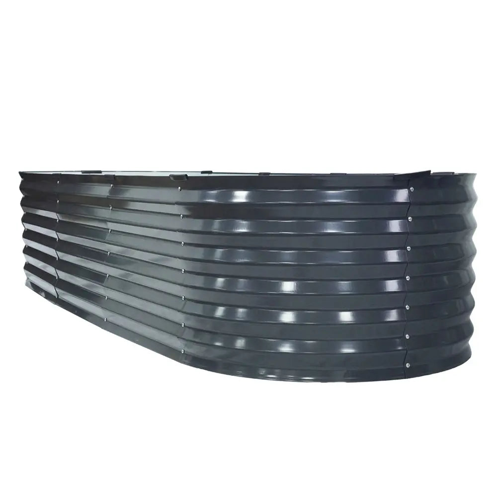 Green Fingers Garden Bed 240X80X42cm Oval Planter Box Raised Container Galvanised Bonnyrigg Produce & Garden Supplies