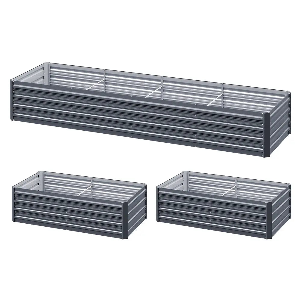 Green Fingers Garden Bed 240X80X45cm Planter Box Raised Container Galvanised Herb Bonnyrigg Produce & Garden Supplies