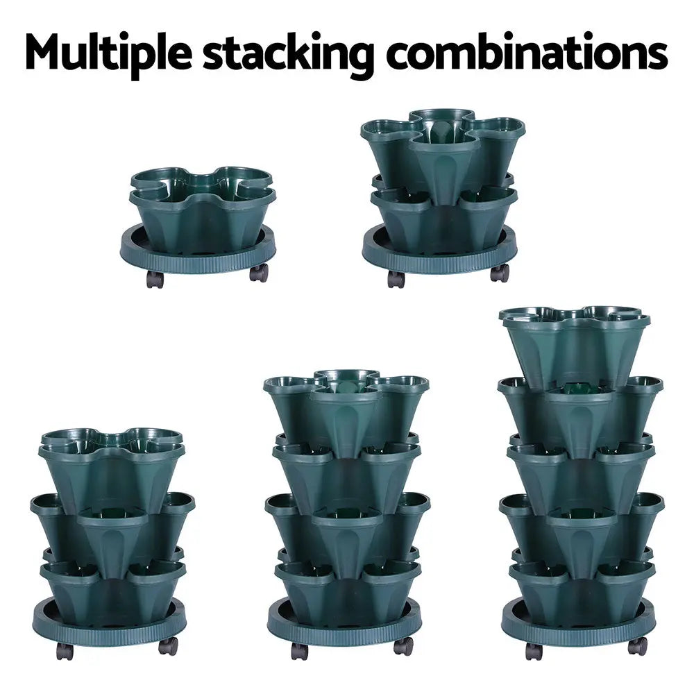 Green Fingers Garden Bed 5 Tier Vertical Garden Strawberry Stackable Planters Herbs Petunias Bonnyrigg Produce & Garden Supplies
