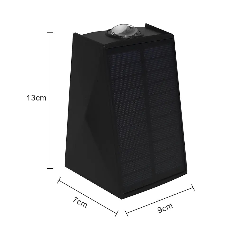 LUMIRO 2 Pack Solar Wall Lights UP and Down Fence Lighting