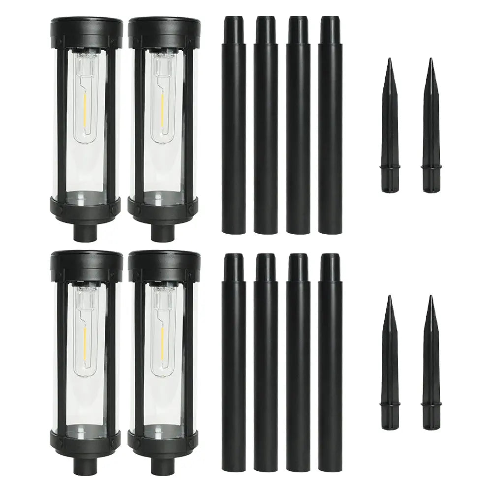 LUMIRO 4 Pack Solar Powered Outdoor Garden Decorative Lights