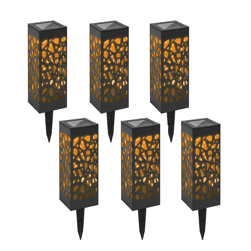 LUMIRO 6 Pack Solar Decorative Lights Garden & Outdoor Hollow Design Cutout