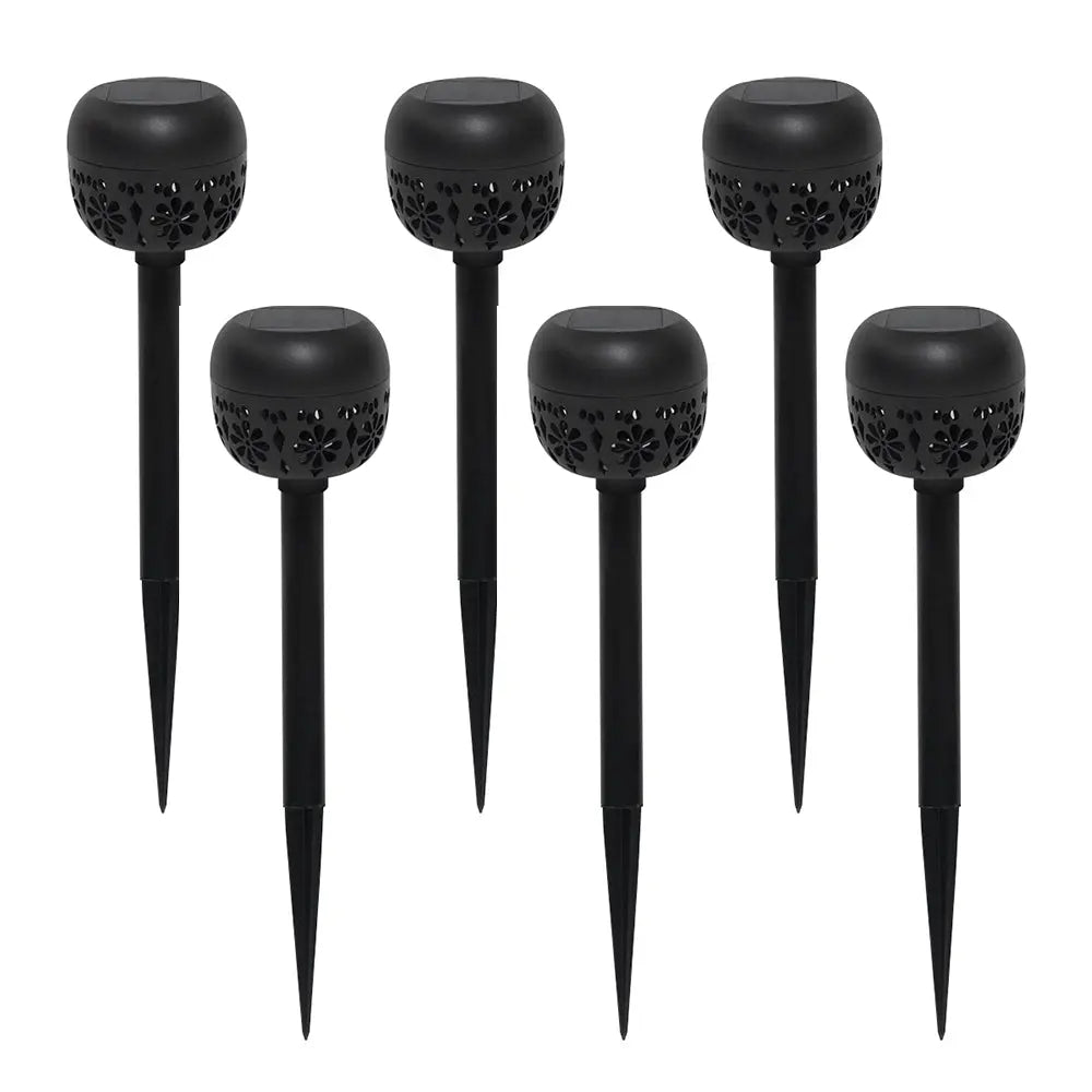 LUMIRO 6 Pack Weatherproof Solar Garden Lights -Warm Light