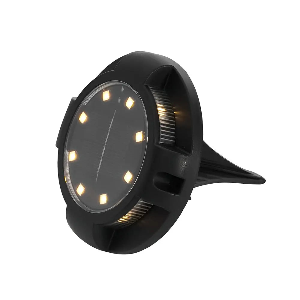 LUMIRO 8 Pack Solar Ground Lights Outdoor Walkway Lights -Warm Glow