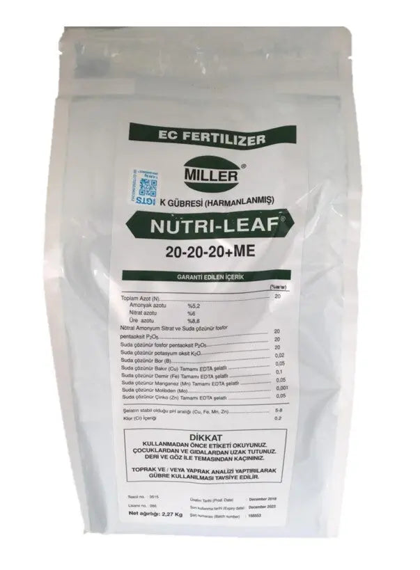 Nutri Leaf 20-20-20 ME Drip and Leaf Fertilizer 2.27kg