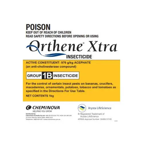 Orthene Xtra Insecticide 1kg: Acephate Systemic Control for Crops and Ornamentals