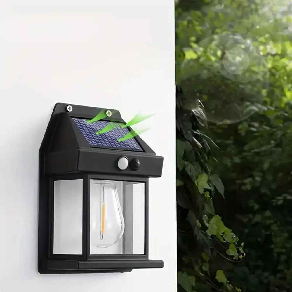 Outdoor Solar Wall Lamp Waterproof Tungsten Filament Lamp Induction Lamp