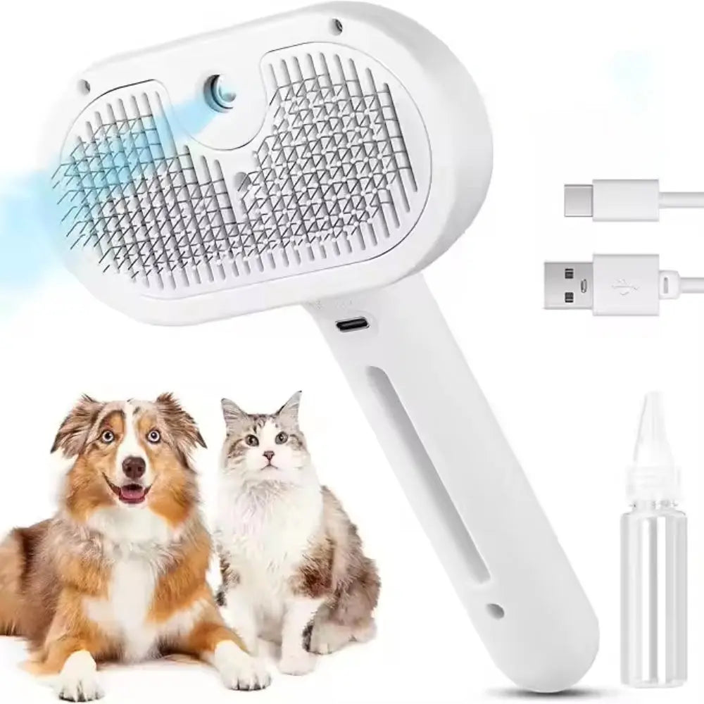 Pet Spray Comb | Misting Grooming Brush for Dogs & Cats