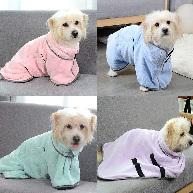 Quick-Drying Pet Bathrobe Towel: Fast, Fuss-Free Drying for Dogs and Cats