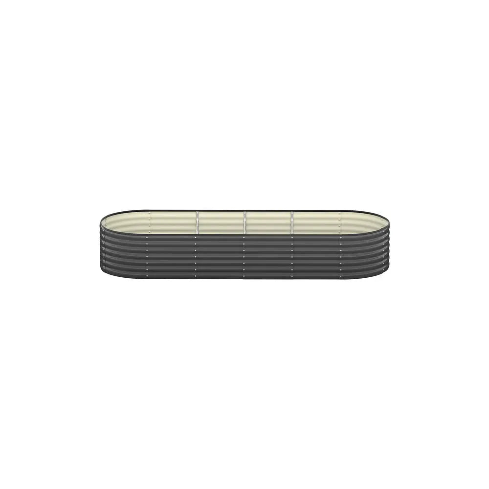 Raised Garden Bed Galvanized Steel 2pcs: Oval Metal Planter Beds for Veggies, Herbs and Flowers