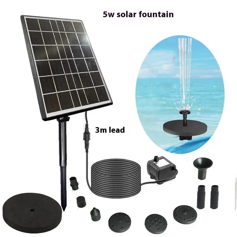 Solar Fountain Oxygen Rockery Water Garden Bird Bathtub Floating Fountain Avitrol