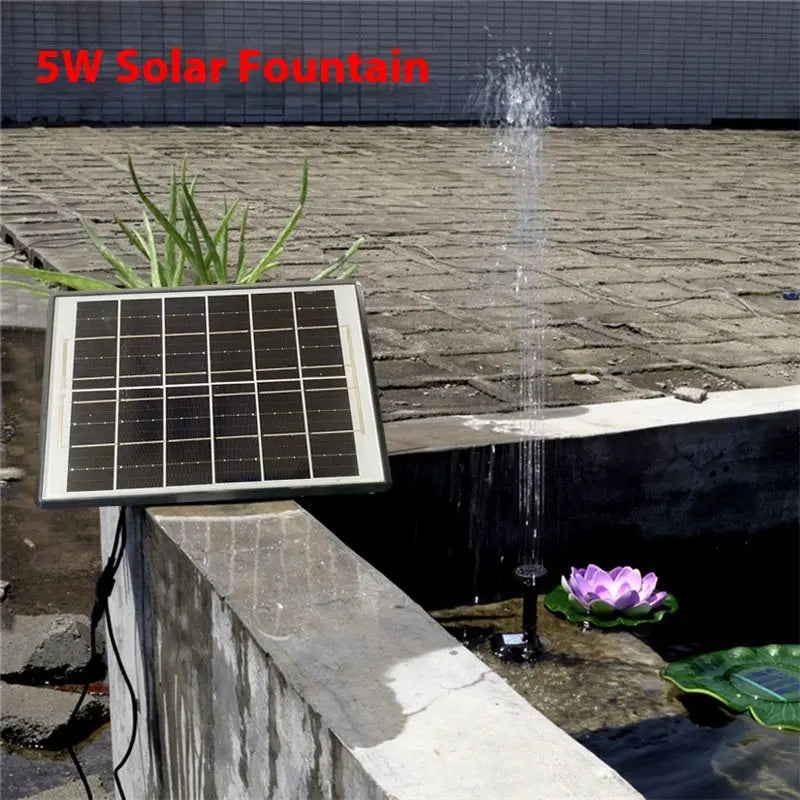 Solar Fountain Oxygen Rockery Water Garden Bird Bathtub Floating Fountain Avitrol