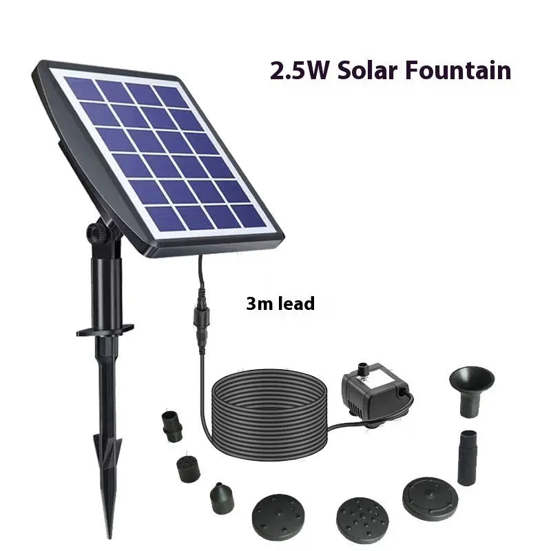 Solar Fountain Oxygen Rockery Water Garden Bird Bathtub Floating Fountain Avitrol