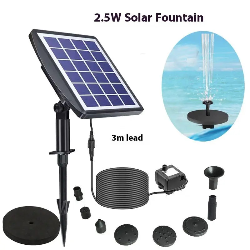 Solar Fountain Oxygen Rockery Water Garden Bird Bathtub Floating Fountain Avitrol