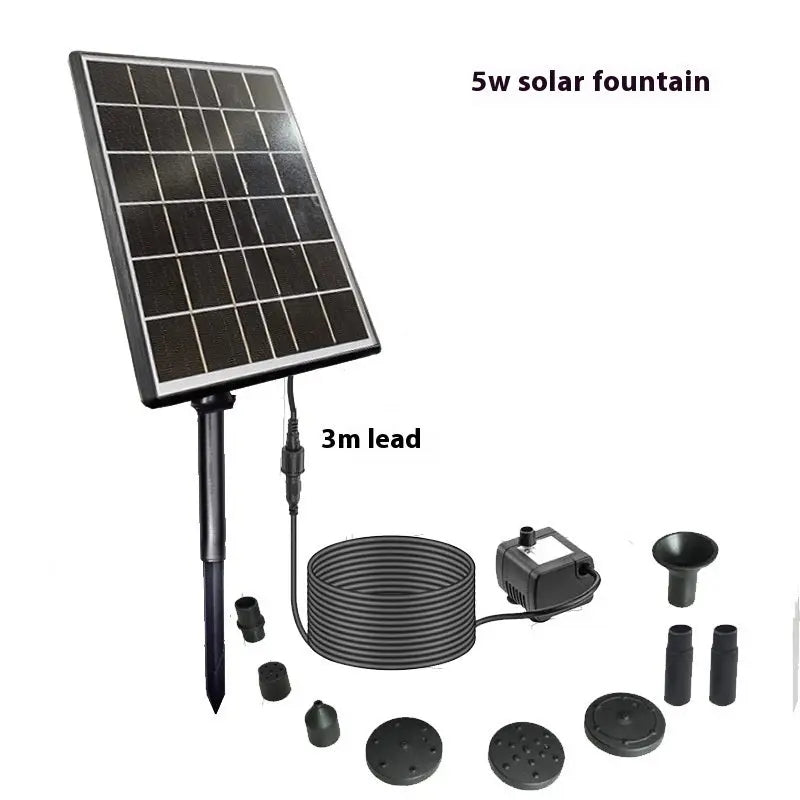 Solar Fountain Oxygen Rockery Water Garden Bird Bathtub Floating Fountain Avitrol