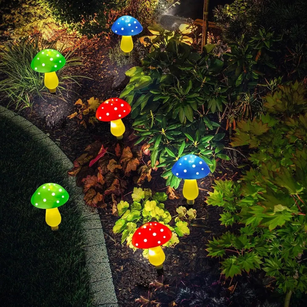 Solar Mushroom Fairy Lights for Outdoor Garden and Holiday Decoration