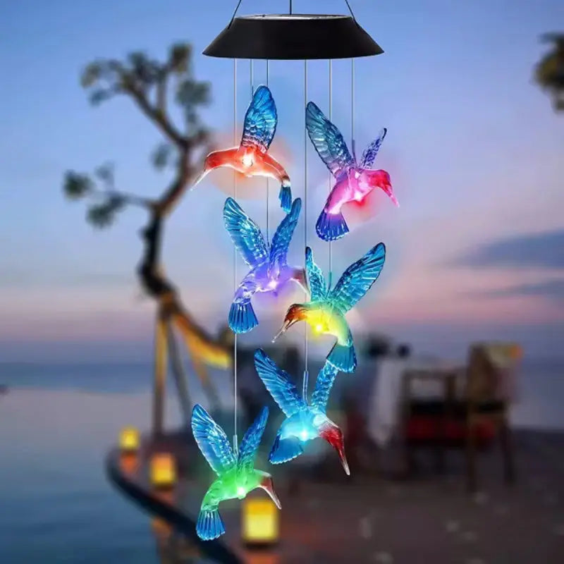 Solar Power Wind Chimes and Pendants for Courtyard and Outdoor