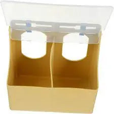 Two Hole Bird Feeder – Twin Compartment Plastic Cage & Aviary Seed Feeder
