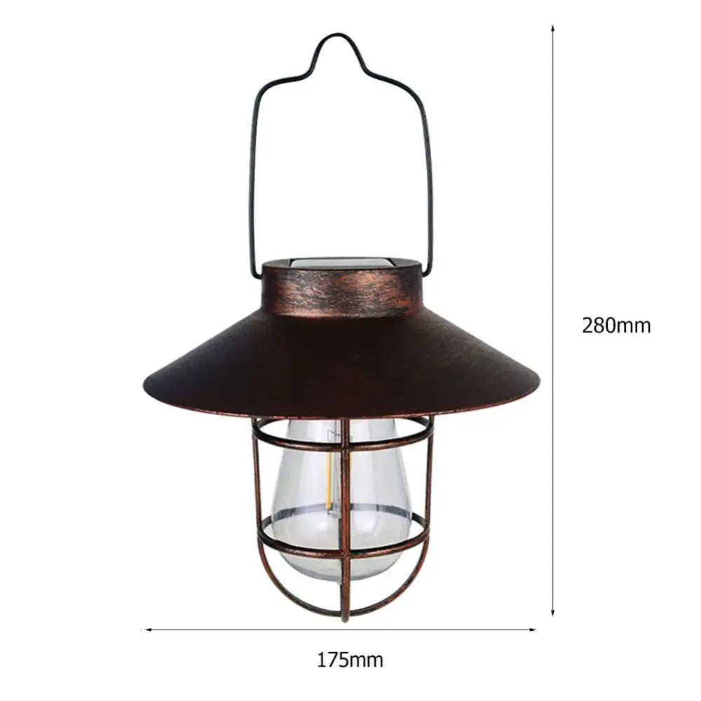 Vintage Metal Solar Lantern for Outdoor Decor