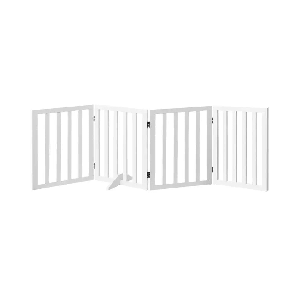 Wooden Dog Fence Pet Gate with 4 Panels