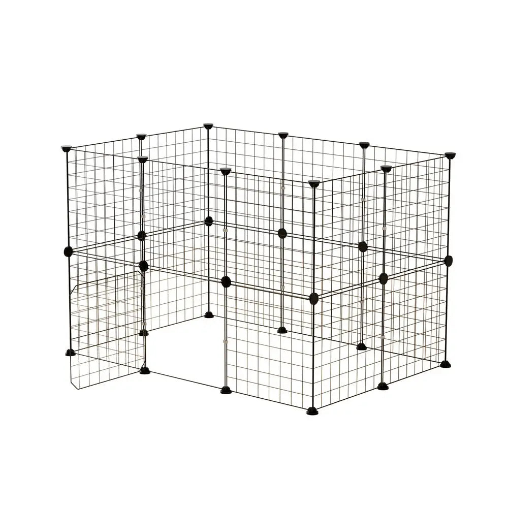 i.Pet Pet Dog Playpen Enclosure Cage 20 Panel Puppy Fence Play Pen Foldable Metal Bonnyrigg Produce & Garden Supplies