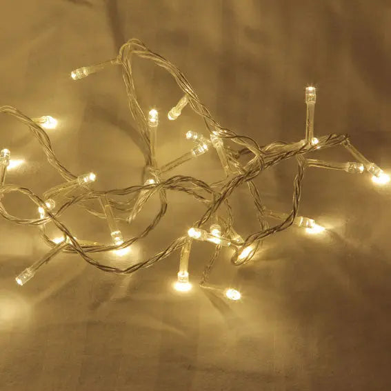 1 Set of 20 LED Plain Warm White Bulb Battery Powered String Lights Christmas Gift Home Wedding Party Bedroom Decoration Table Centrepiece Bonnyrigg Produce & Garden Supplies