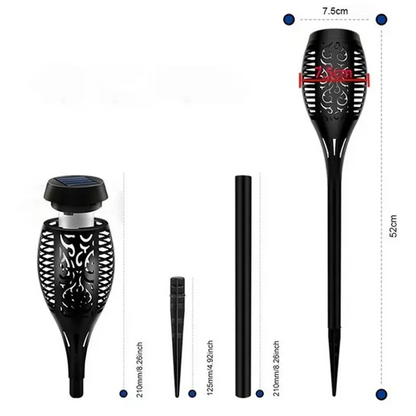 12LED Solar Flame Torch Light