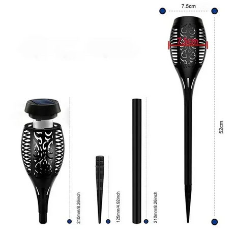 12LED Solar Flame Torch Light
