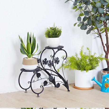 2 PCS Heart-shape Metal Plant Stand Flower Pot