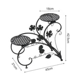 2 PCS Heart-shape Metal Plant Stand Flower Pot