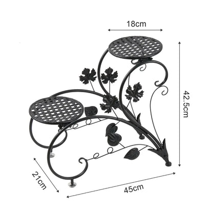 2 PCS Heart-shape Metal Plant Stand Flower Pot