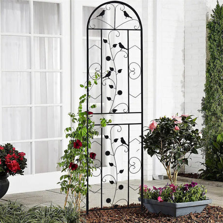 2 Pack Garden Trellis Patio Metal Wire Lattices Grid Panels for Climbing Plants